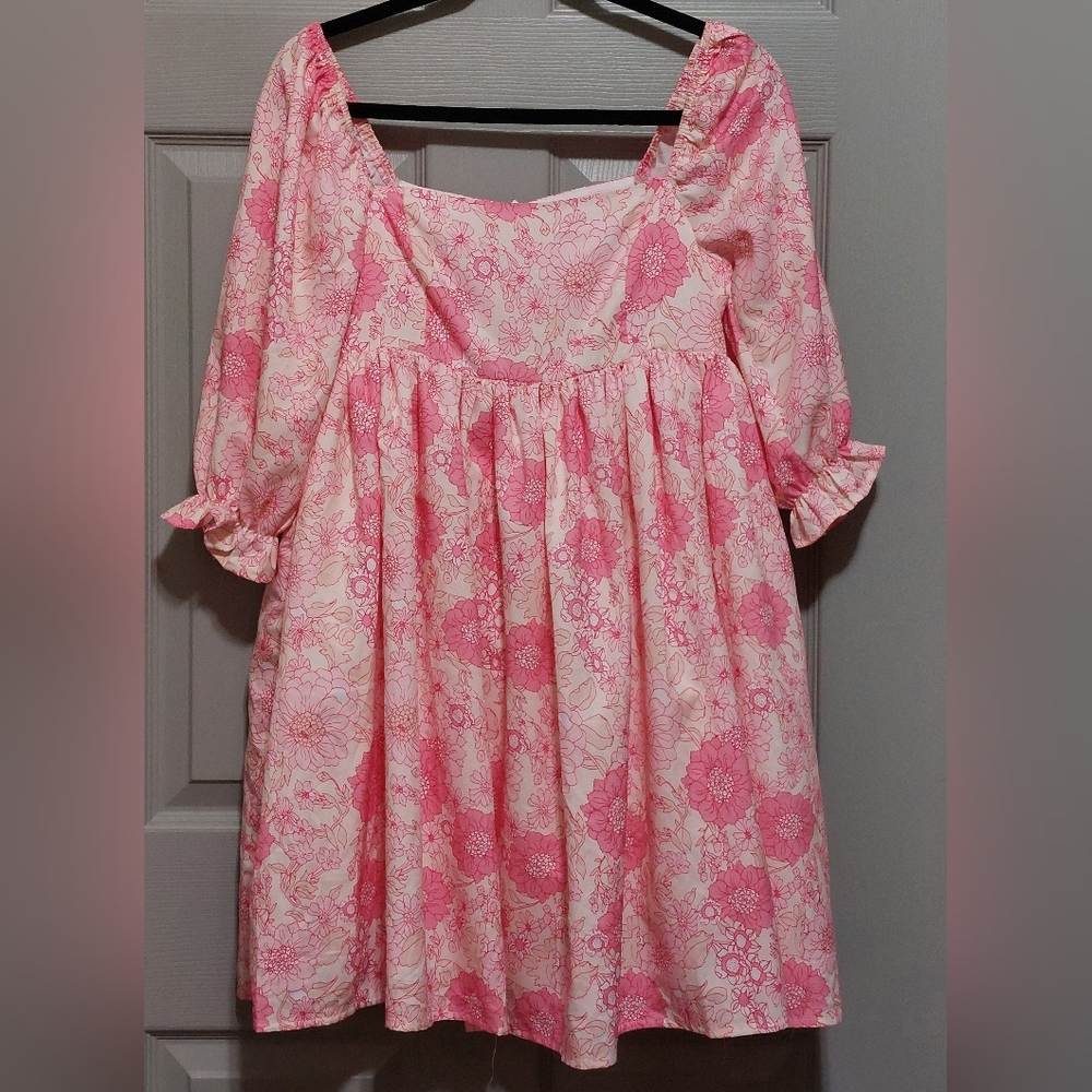 Look Sky Floral Babydoll Dress Size Small